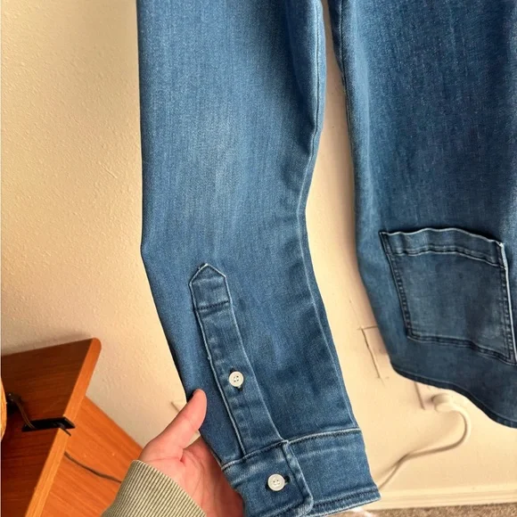 Frank & Eileen Ireland Italian Dream Denim Playsuit Romper Size Large - Picture 9 of 11